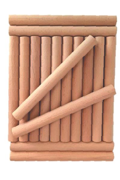 Limmy Preschool Wooden Rhythm Stick Thick Percussion Musical Instrument 1 Pair (2 Pieces)