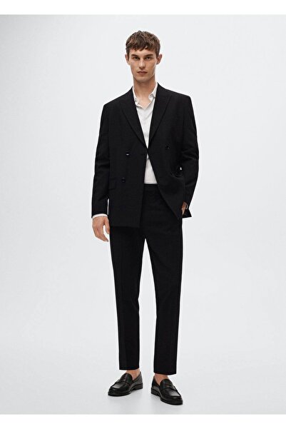 MANGO Man Dar Kesimli Kruvaze Blazer Ceket