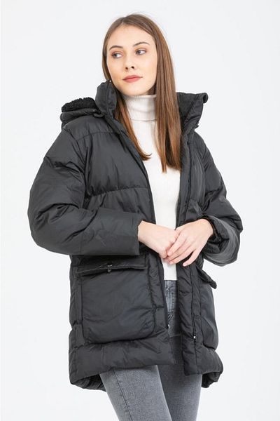 Kinetix Bella Coat Palton negru casual pentru femei