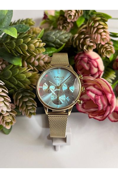 Vialux Women's Steel Mesh Women's Wristwatch 5 Atm Waterproof