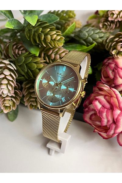 Vialux Women's Steel Mesh Women's Wristwatch 5 Atm Waterproof