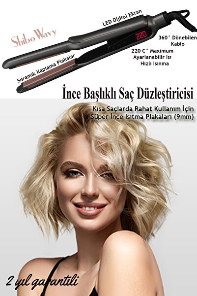 Shibowavy Thin Head Hair Straightener (Special Design for Short Hair Women and Men)