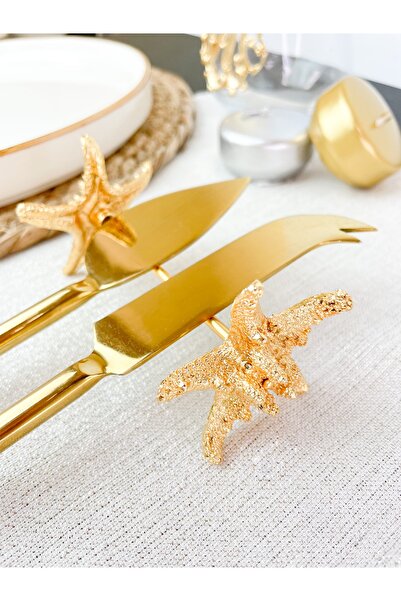 iQey Home Sea Star Çkb Stand Set of 2 / Fork Spoon Knife Support / Riser