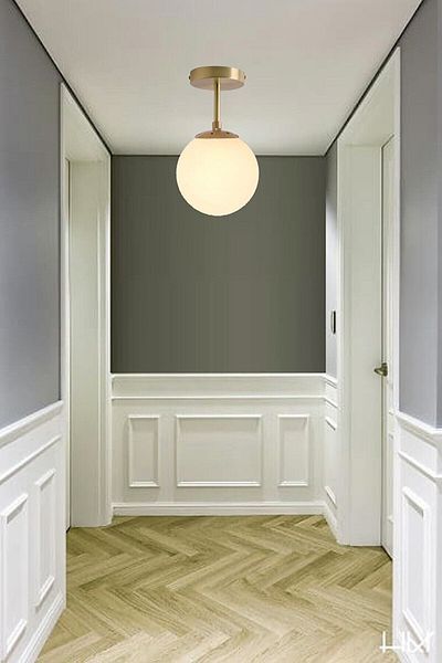 Uçar Molli Modern Plofonyer Globe Glass Chandelier