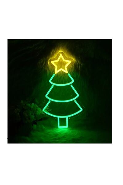 Cumino Yeni Yıl Konsepti Çam Ağacı Neon Led