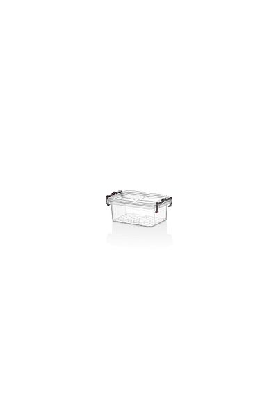 Fevito Food Storage Container Transparent Plastic Lock Lid 3 Liters
