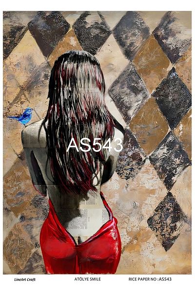 LİNEART Brass Decopage Paper La-as543