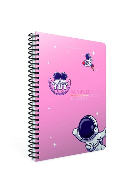 Gıpta Happiness Spiral Paper Cover A5 80 Sheets Lined Notebook