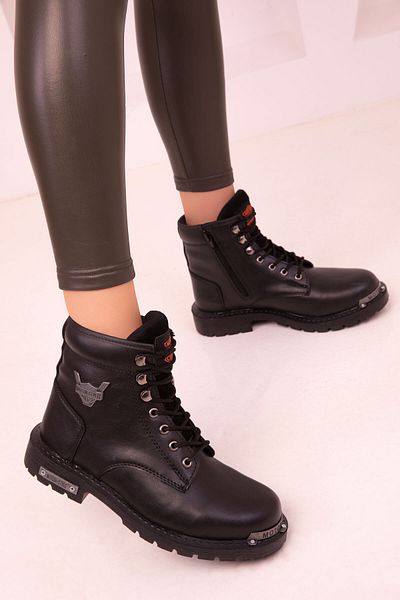 SOHO Black Matte Women's Boots & Booties 17641