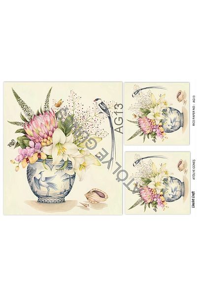 LİNEART Brass Decopage Paper La-ag13