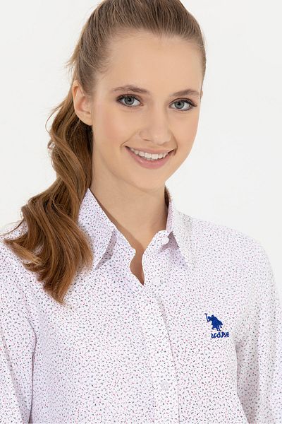 U.S. Polo Assn. Cămașă albă de damă