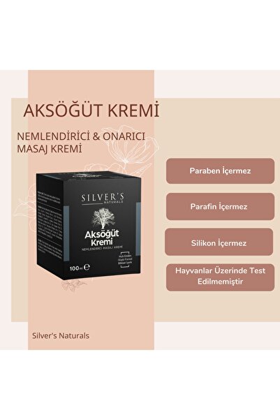 Silver's Naturals Aksöğüt Ekstratlı Ağrı Ve Masaj Kremi-100 ml X 2 Adet