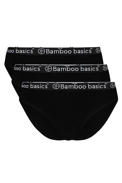 Bamboo Basics Damen Slips YARA, 3er Pack - Logo-Bund, atmungsaktiv, Single Jersey