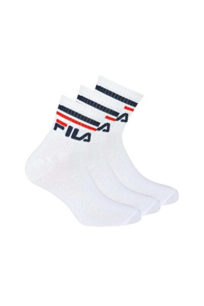 FILA Unisex Socken, 3 Paar Quarter - Kurzsocken, Sport, Logo-Bund, uni