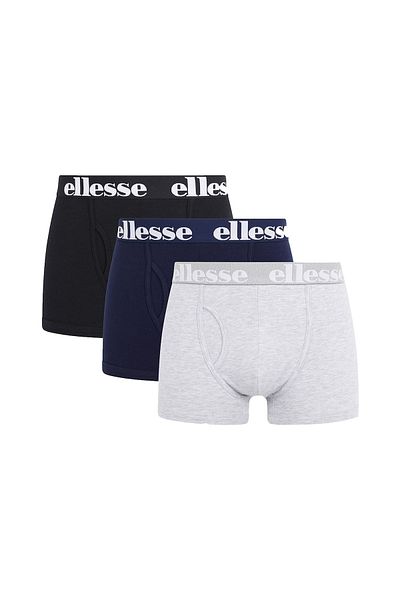 Ellesse Herren Boxershorts HALI, 3er-Pack – modische Shorts, Logo, Baumwoll-Stretch