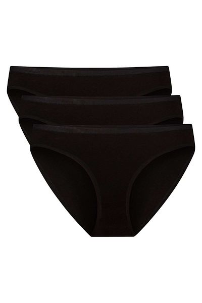Bamboo Basics Damen Slips, 3er Pack - JULIA Tailienslip, atmungsaktiv, Jersey