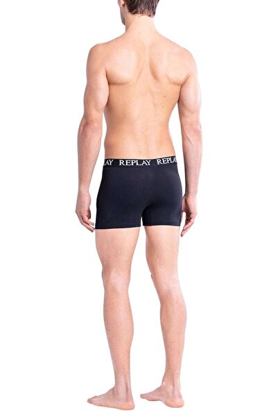 Replay Herren Boxershorts, 3er Pack - Unterhosen, Baumwolle, Logo, einfarbig