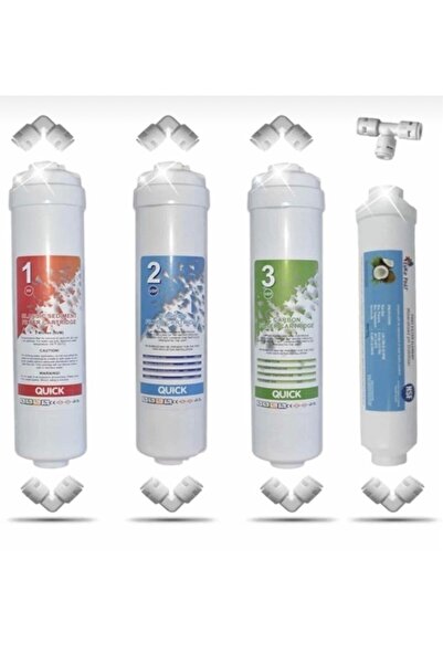 Inline Filter Kapalı Kasa Su Arıtma Cihazlarına Uyumlu 4’lü Inline Filtre Set