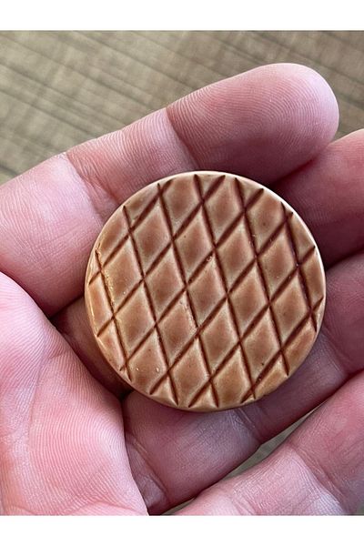 Gönülden Tasarım 3 Cm Diameter Cookie Shaped Design Button with Pin Holder