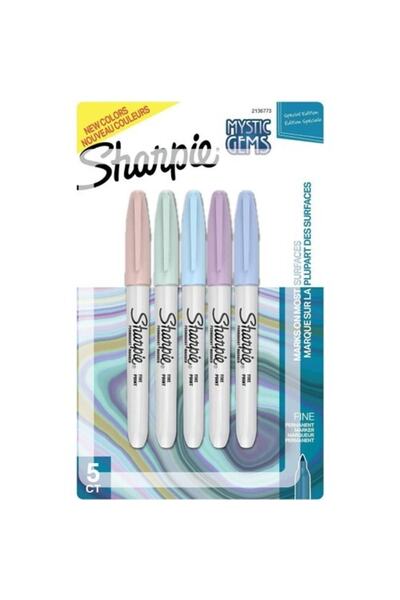 Sharpie 5 Li Fıne Permanent Markör Mystıc Gems Fosforlu Kalem