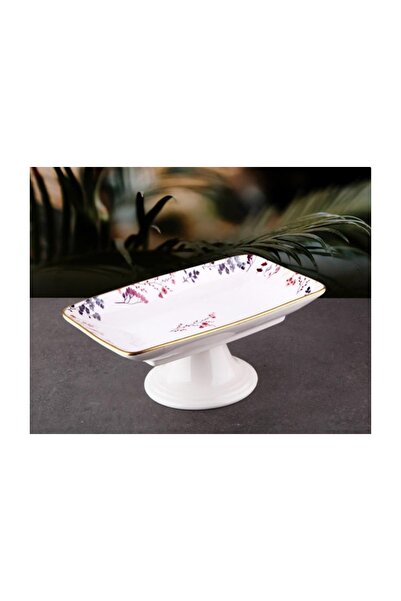 EminHome Twing Ceramic Pedestal Boat Plate Cake Fruit Chocolate Presentation ...