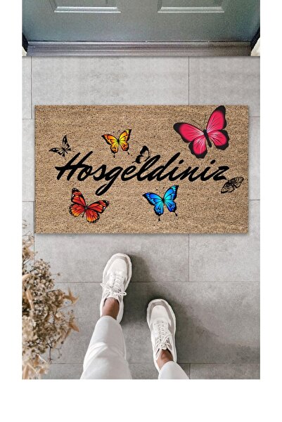 Silkcoat Home Ψηφιακή εκτύπωση Μοντέρνο χαλάκι εισόδου με θέμα την πεταλούδα