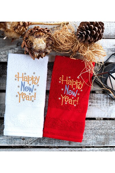 Class New Year Embroidered 40x60 2-Piece Towel Set Christmas Happy New Year