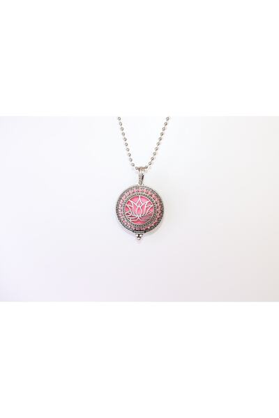 Gülbeşeker Tasarım Lotus Çiçeği Motifli Kokulu Kolye