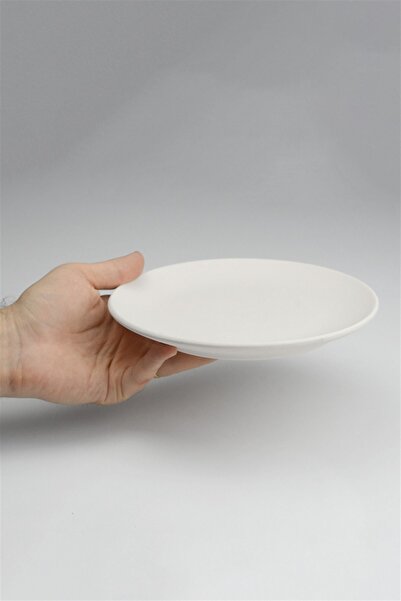 Ref-San Mertaban Tabak (KUTULU) | Seramik Bisküvi - 18 Cm (HAM ÜRÜN)