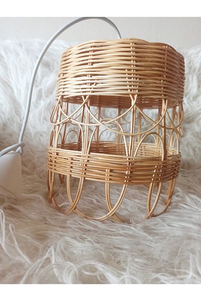 gudelidekor Wicker Bamboo Rattan Chandelier