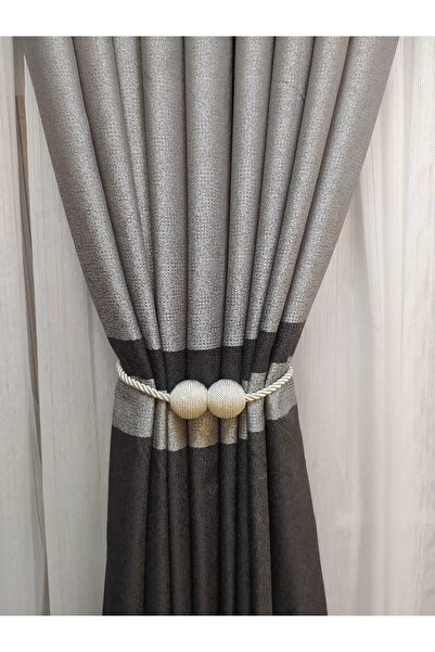 ÖzenEvim Magnetic Curtain Collector Ecru Braçol