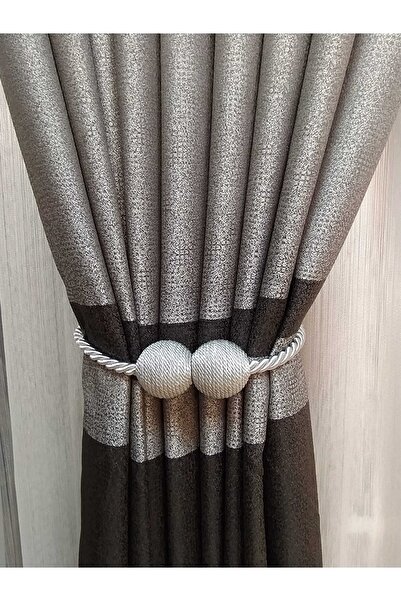 ÖzenEvim Gray Magnetic Curtain Collector Braçol