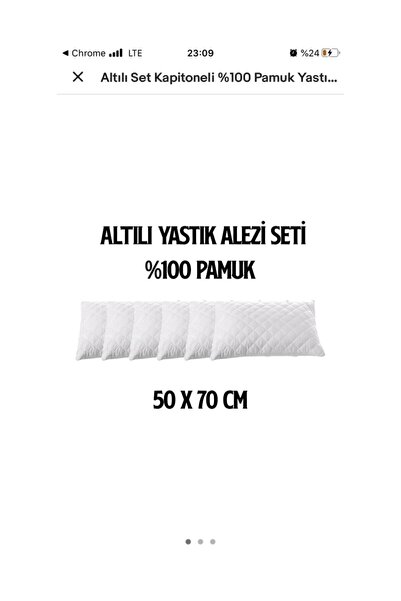 Çapa Home Yastık Alezi 6 Tane, Sıvı Ve Ter Geçirmez