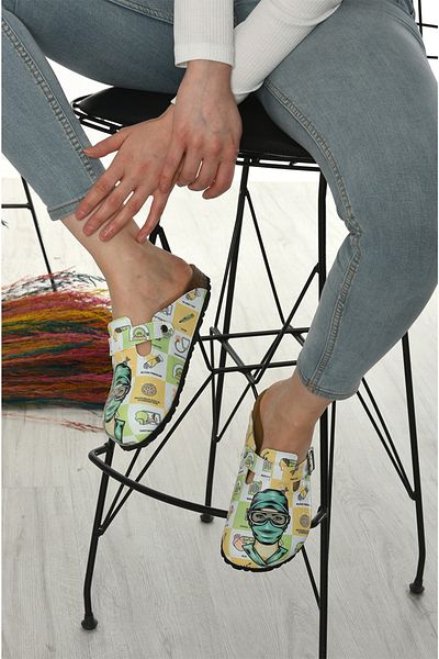 azizsahinshoes 6306 Μάσκα Κρυμμένος Γιατρός Sabo Παντόφλες