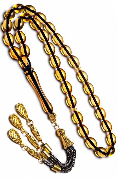 OTTOTESBİH Rozariu cadou, rozariu de culoare miere, rozariu de culoare pulbere de chihlimbar