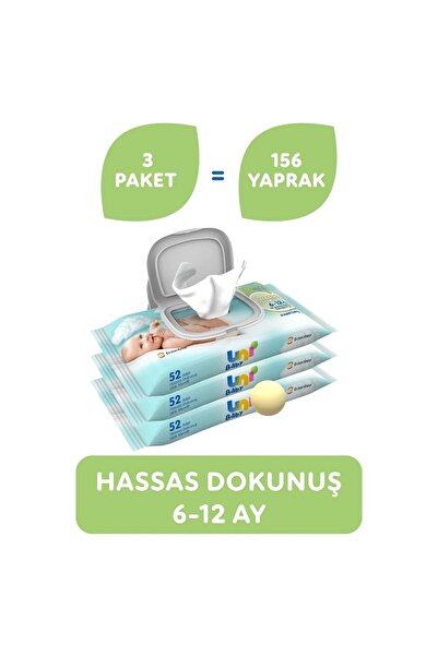 Uni Baby Hassas Dokunuş 6 - 12 Ay 3x52'li