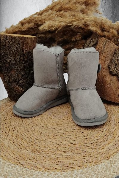 ADA BEBEK ÇOCUK Παιδικά Μποτάκια με Γούνα Εσωτερικά Suede Boots