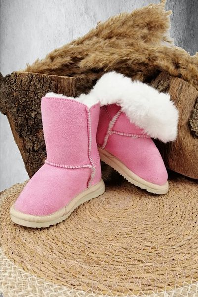 ADA BEBEK ÇOCUK Παιδικά Μποτάκια με Γούνα Εσωτερικά Suede Boots