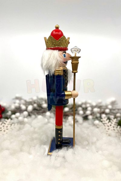 Huzur Party Store 30 εκ. Διαμαντένιο Σπαθί Καρυοθραύστης Ναυτικό Μπλε Χρώμα Μόλυβδος Στρατιώτης Καρυοθραύστης Χριστουγεννιάτικη Πρωτοχρονιάτικη διακόσμηση