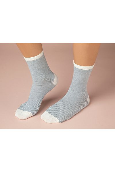 English Home Șosete lungi de damă Line Cotton Blue 36-40