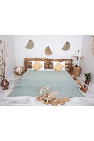 PESHCE Honeycomb Double Bedspread 180×240 Cm Green