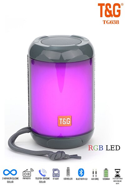 TG Bluetooth Hoparlör Ses Bombası Fm Radyo Taşınabilir Kablosuz Hoparlör Rgb ...
