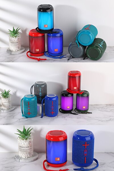TG Bluetooth Hoparlör Ses Bombası Fm Radyo Taşınabilir Kablosuz Hoparlör Rgb Led Işık Yüksek Bass