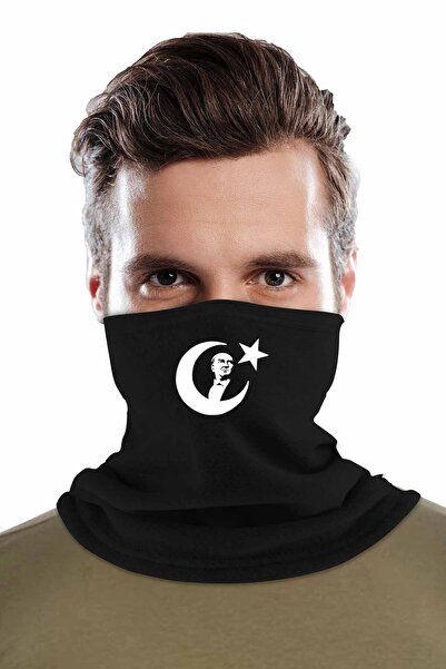 Zeron Tasarım Mustafa Kemal Atatürk Baskılı Kışlık Polar Boyunluk Bll1522