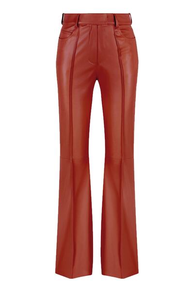 Urban Muse Vegan Deri Kiremit Rengi Pantolon