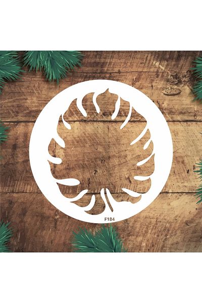 STENCİLTASARIM Stencil Design F184 Dimensional Tropical Leaf - Decorative Wall, Item, Tile, Fabric Painting Templates