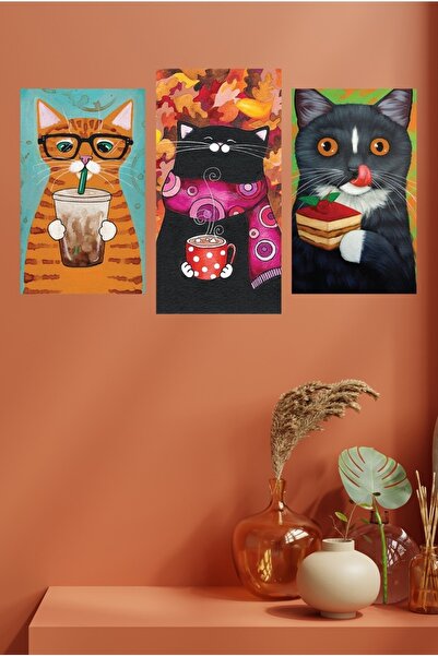 Cadran Modern Deco 3 Parçalı MDF Tablo MTT194