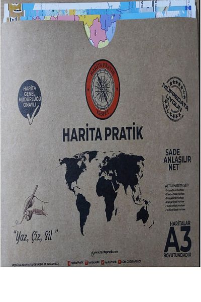 entarzlife Map Practical Türkiye Physical, Political, dumb. World Physical, Political, Mute Map Secondary Education Set