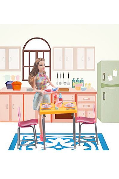 Kayyum Oyuncak Table Chair Kitchen Set with Endless Movement Baby