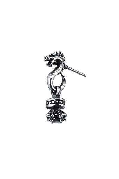 northstarshop Dragon Zircon Pendant Gothic Stud Model Men's 316l Steel Earrings